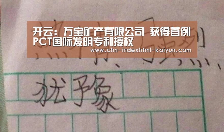 开云:万宝矿产有限公司 获得首例PCT国际发明专利授权(图3) 开云:万宝矿产有限公司 获得首例PCT国际发明专利授权(图3)